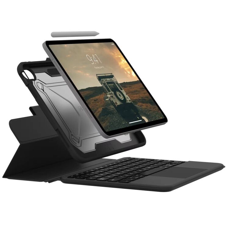 Чехол-клавиатура URBAN ARMOR GEAR Rugged Bluetooth Keyboard with Trackpad для iPad 10.9 (2022) / iPad 11 (2025) 124020114031 - Black: фото 7 из 12