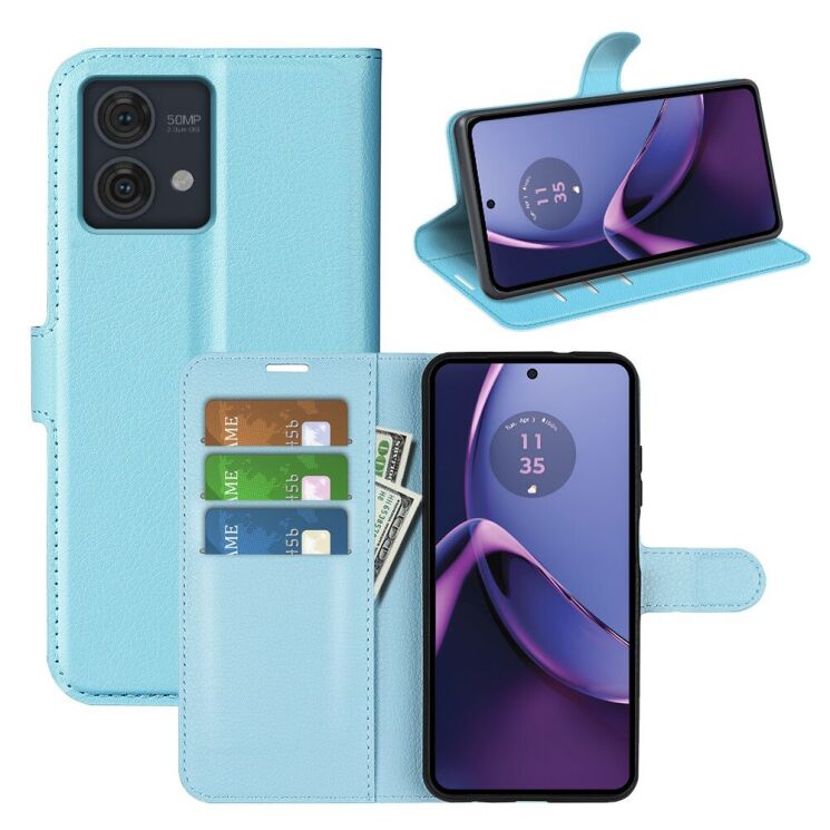 Чохол-книжка Deexe Book Type для Motorola Moto G84 - Blue: фото 4 з 10