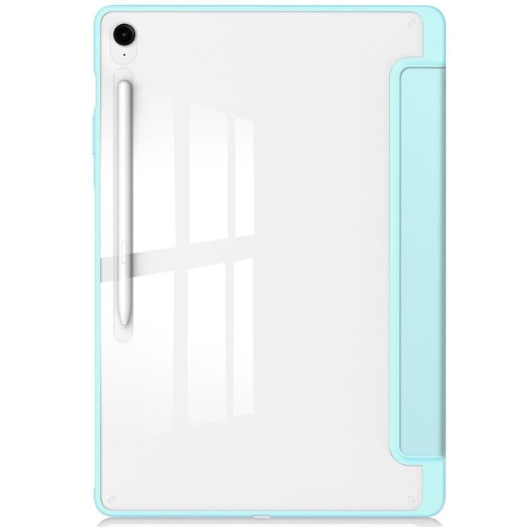 Чехол-книжка Deexe Crystal Back для Samsung Galaxy Tab S10 FE Plus - Baby Blue: фото 2 из 8