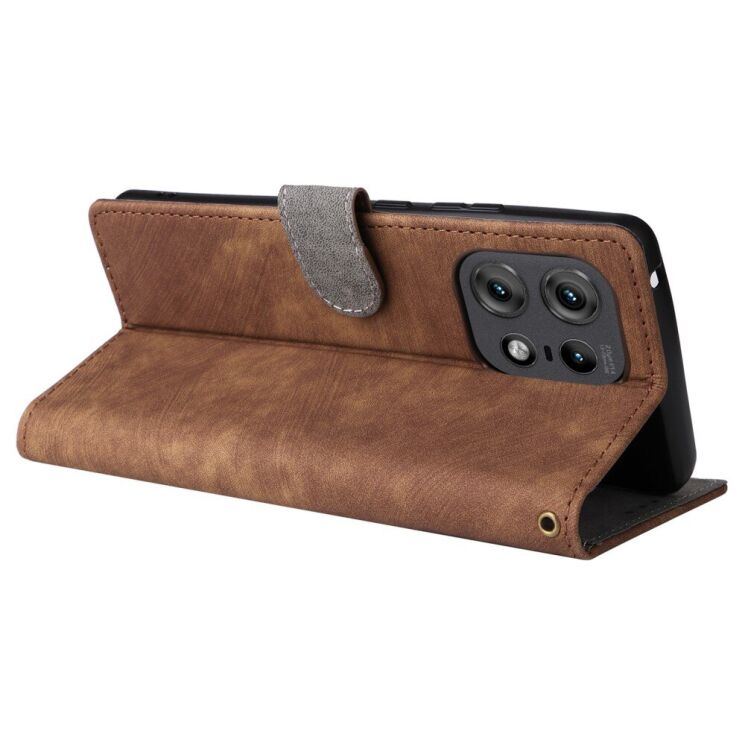 Чехол-книжка Deexe Delta Book для Motorola Edge 50 Pro - Brown: фото 4 из 7