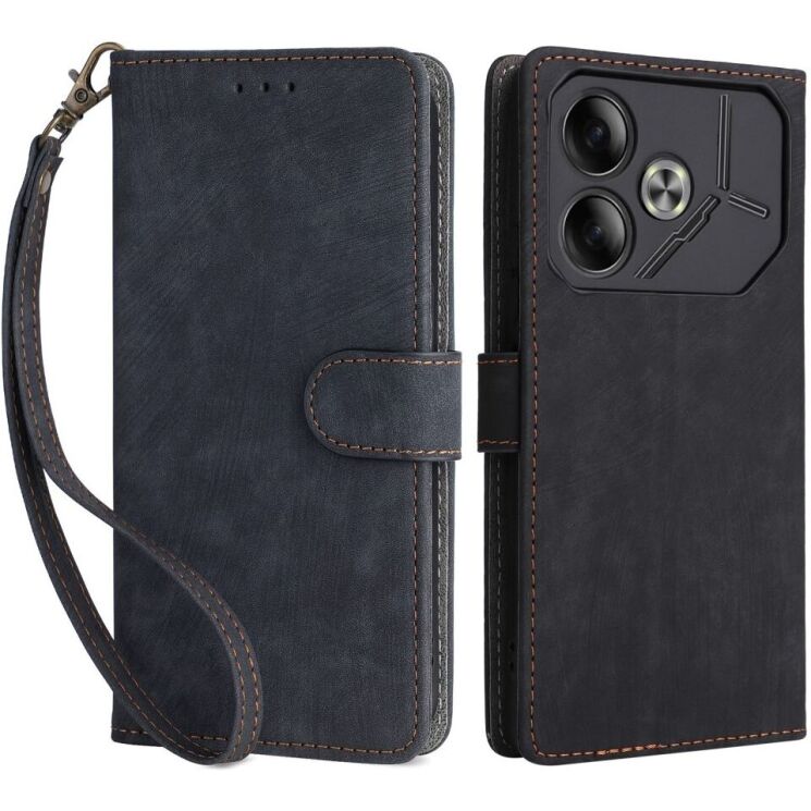 Чехол-книжка Deexe Delta Book для TECNO Pova 6 - Black: фото 1 из 8