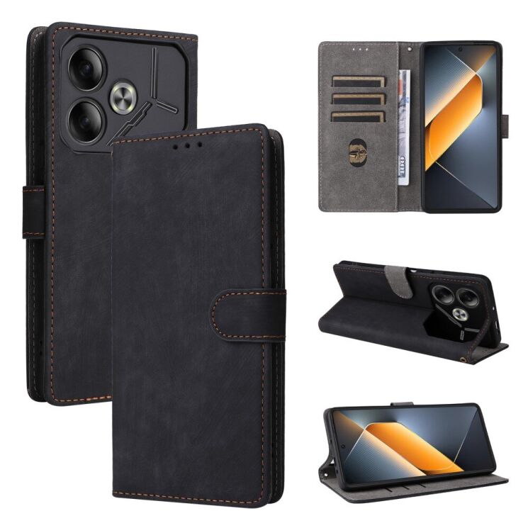 Чехол-книжка Deexe Delta Book для TECNO Pova 6 - Black: фото 7 из 8