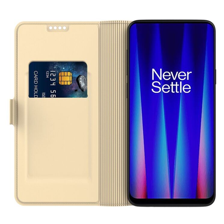 Чехол-книжка Deexe Faro Wallet для OnePlus Ace 3 Pro - Gold: фото 2 из 7