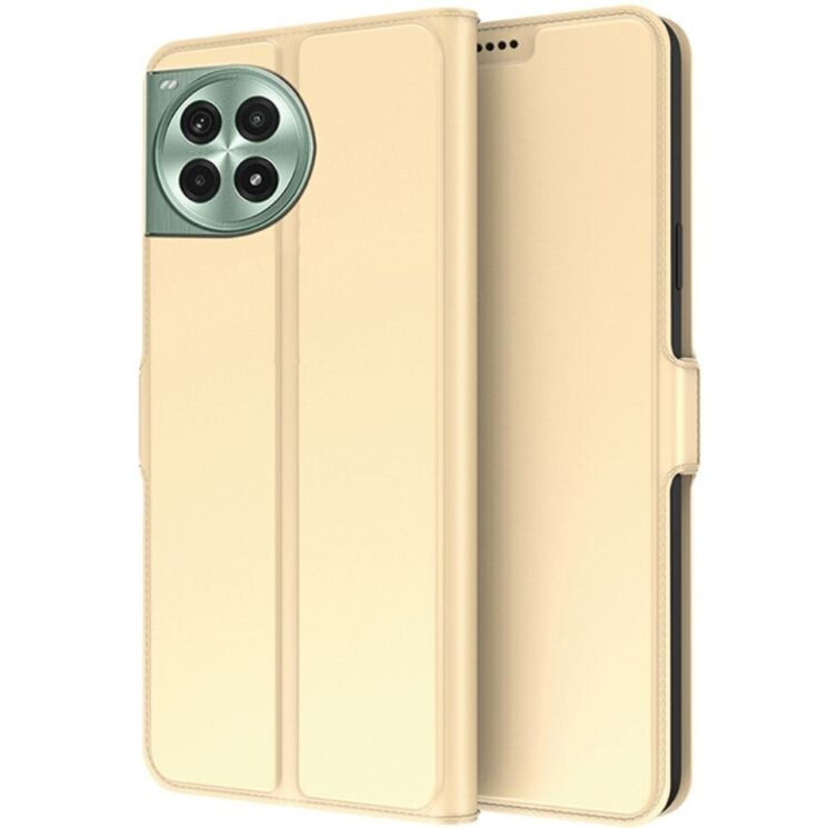 Чехол-книжка Deexe Faro Wallet для OnePlus Ace 3 Pro - Gold: фото 1 из 7