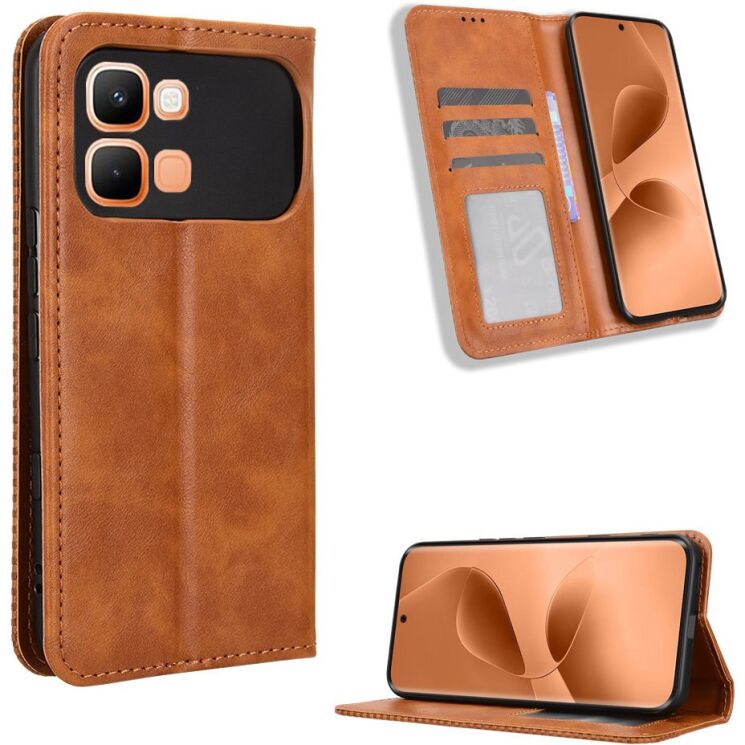 Чохол-книжка Deexe Retro Style для Infinix Note Edge - Brown (409202Z) Чохол-книжка Deexe Retro Style для Infinix Note Edge - Brown: фото 1 з 19