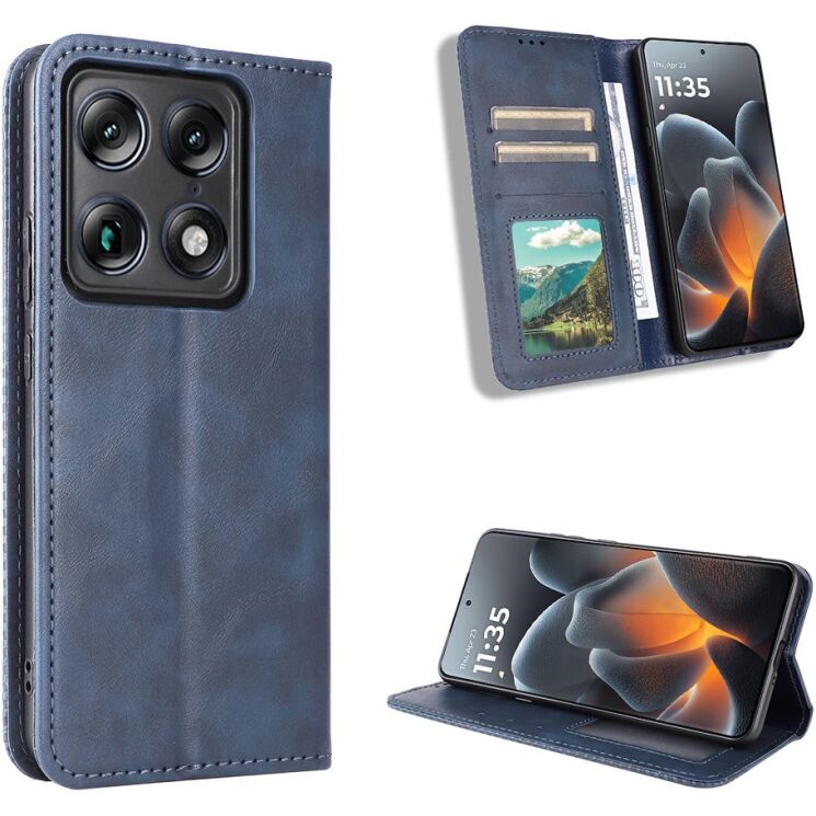 Чохол-книжка Deexe Retro Style для Motorola Signature - Blue: фото 2 з 20