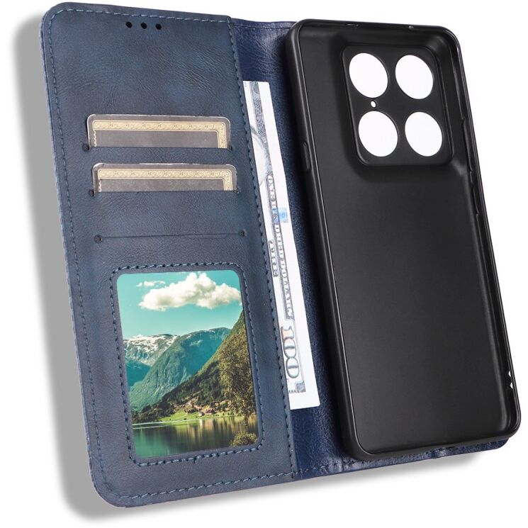 Чохол-книжка Deexe Retro Style для Motorola Signature - Blue: фото 5 з 20