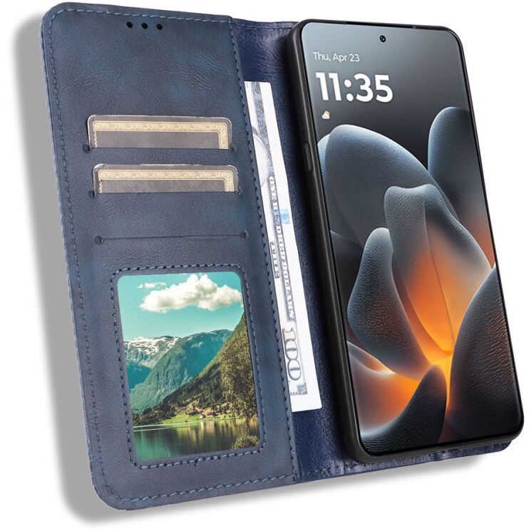Чохол-книжка Deexe Retro Style для Motorola Signature - Blue: фото 6 з 20