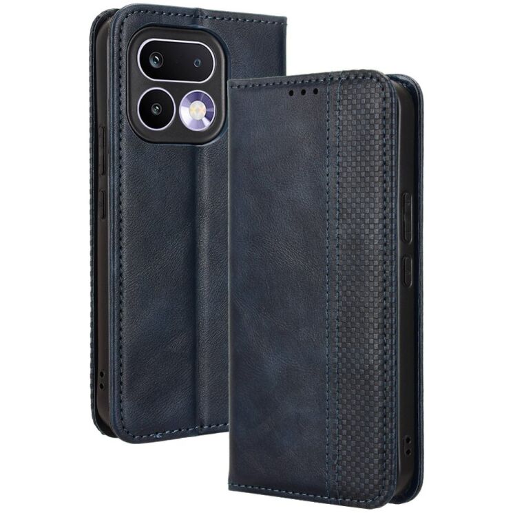 Чехол-книжка Deexe Retro Style для Realme 16 Pro Plus - Blue: фото 1 из 20
