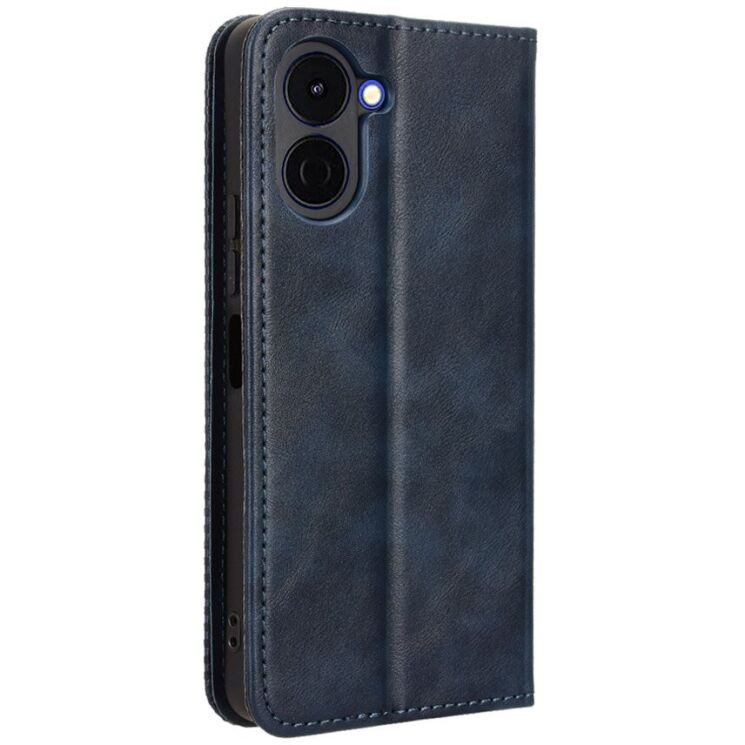 Чехол-книжка Deexe Retro Style для TECNO Spark Go 3 - Blue: фото 8 из 20