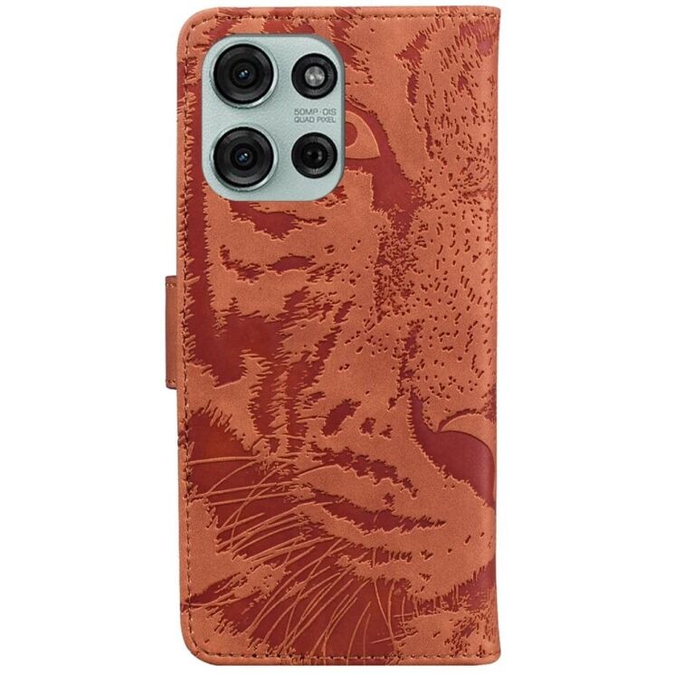 Чехол-книжка Deexe Tiger для Motorola Moto G75 - Brown: фото 6 из 7