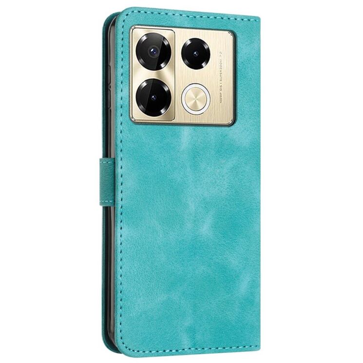 Чехол-книжка Deexe Triangle Series для Infinix Note 40 Pro - Green: фото 3 из 13
