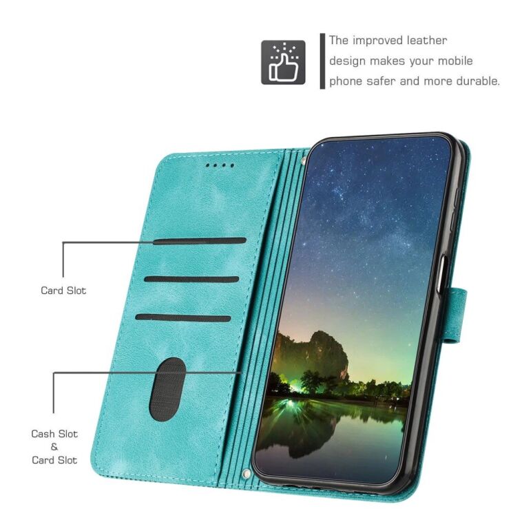 Чехол-книжка Deexe Triangle Series для Infinix Note 40 Pro - Green: фото 6 из 13