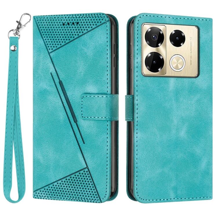 Чехол-книжка Deexe Triangle Series для Infinix Note 40 Pro - Green: фото 1 из 13