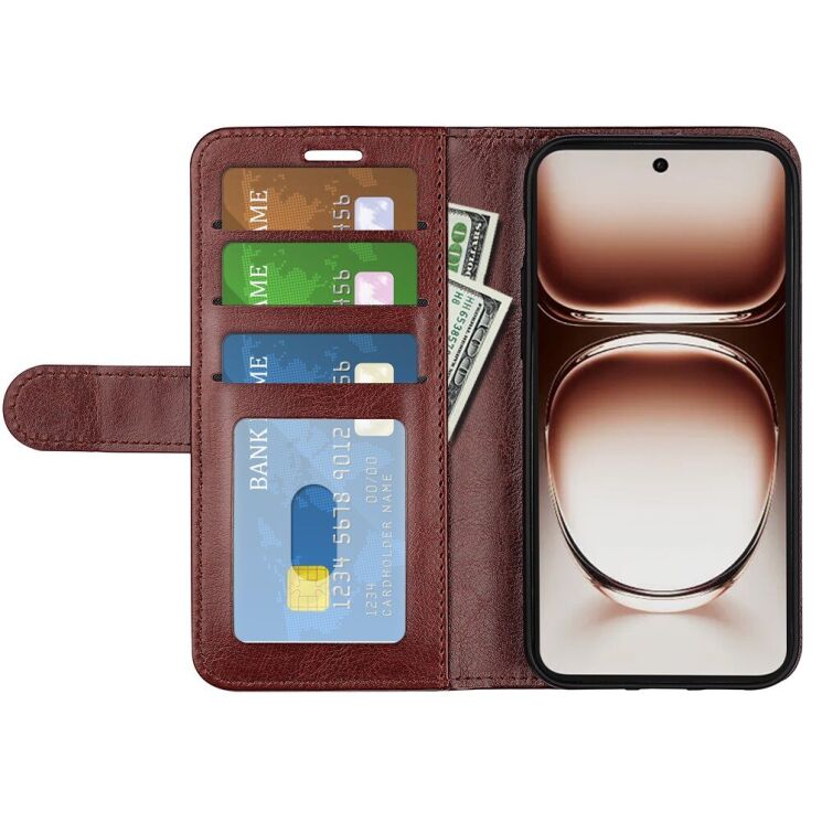 Чохол-книжка Deexe Wallet Style для OPPO Reno 12 - Brown: фото 2 з 9