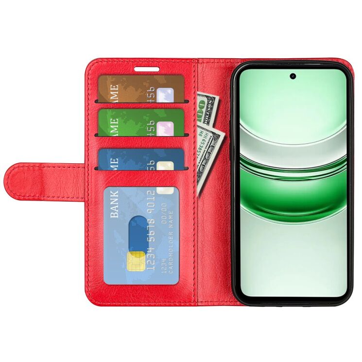 Чехол-книжка Deexe Wallet Style для Realme C71 - Red: фото 4 из 8