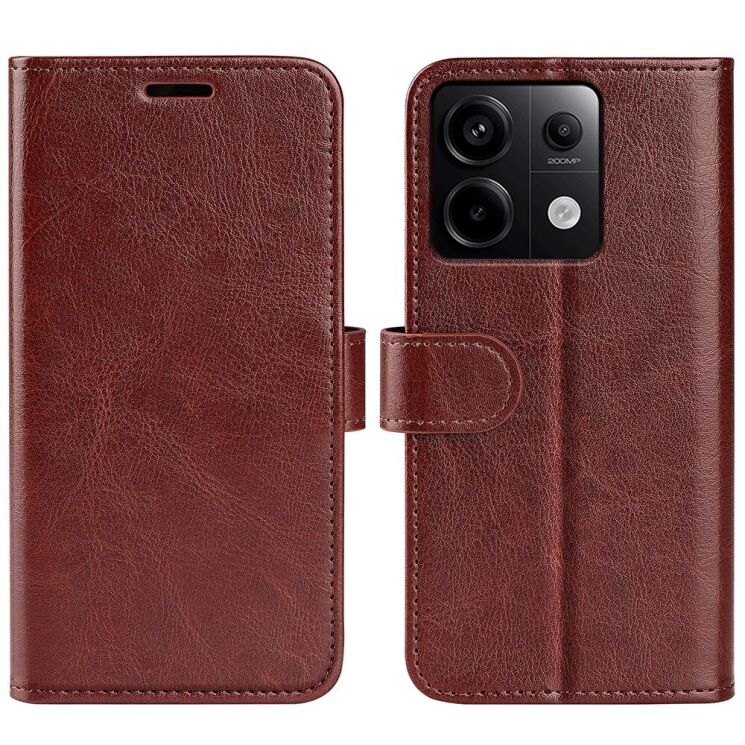 Чохол-книжка Deexe Wallet Style для Xiaomi Redmi Note 13 Pro 5G / Poco X6 - Brown: фото 1 з 7