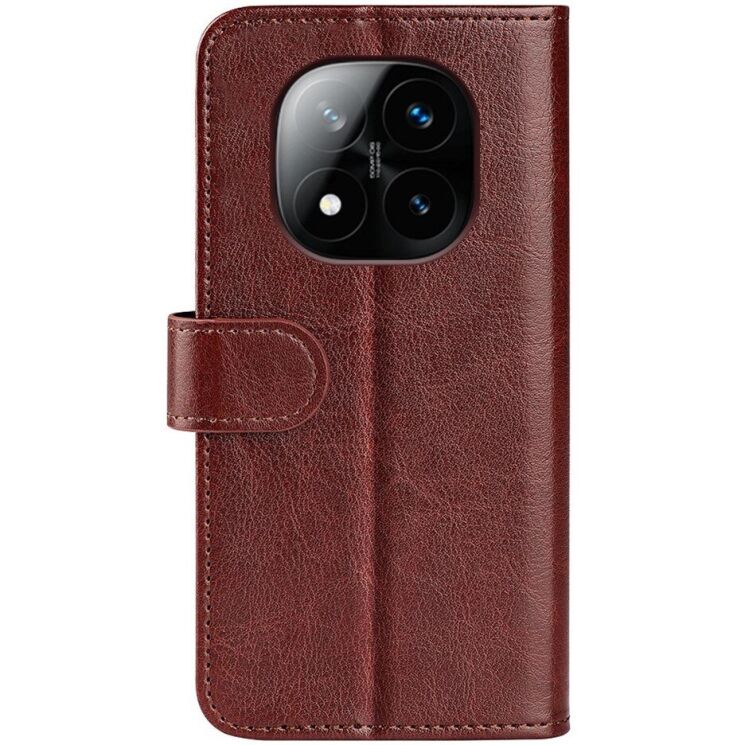 Чехол-книжка Deexe Wallet Style для Xiaomi Redmi Note 14 Pro Plus - Brown: фото 3 из 7