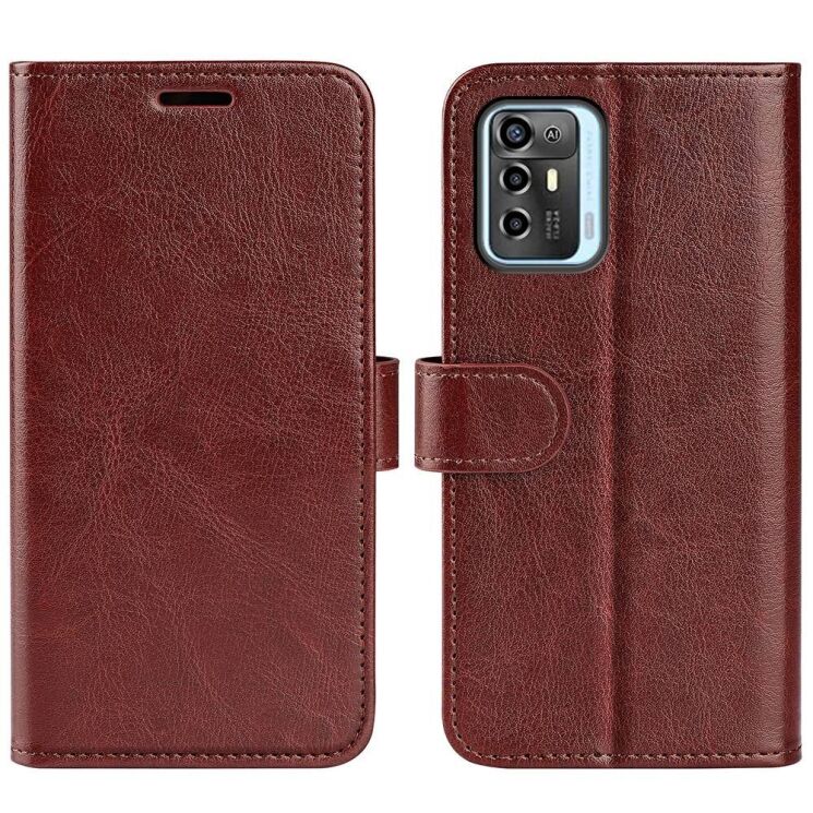 Чехол-книжка Deexe Wallet Style для ZTE Blade A72 5G - Brown: фото 1 из 7