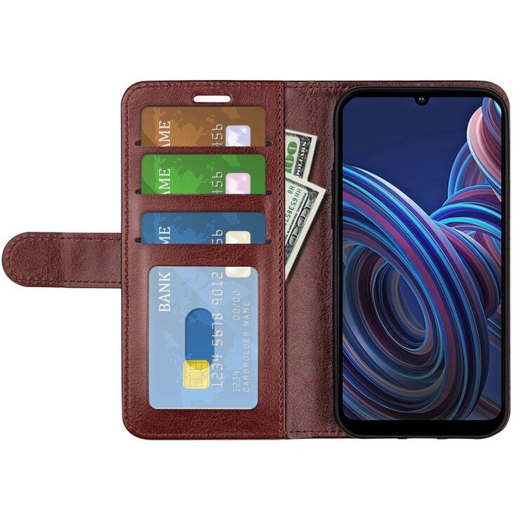 Чехол-книжка Deexe Wallet Style для ZTE Blade A72 5G - Brown: фото 2 из 7