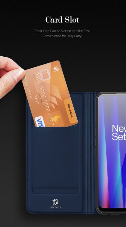 Чохол-книжка DUX DUCIS Skin Pro для OnePlus Nord CE 2 - Blue: фото 16 з 22