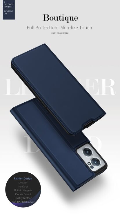 Чохол-книжка DUX DUCIS Skin Pro для OnePlus Nord CE 2 - Blue: фото 10 з 22
