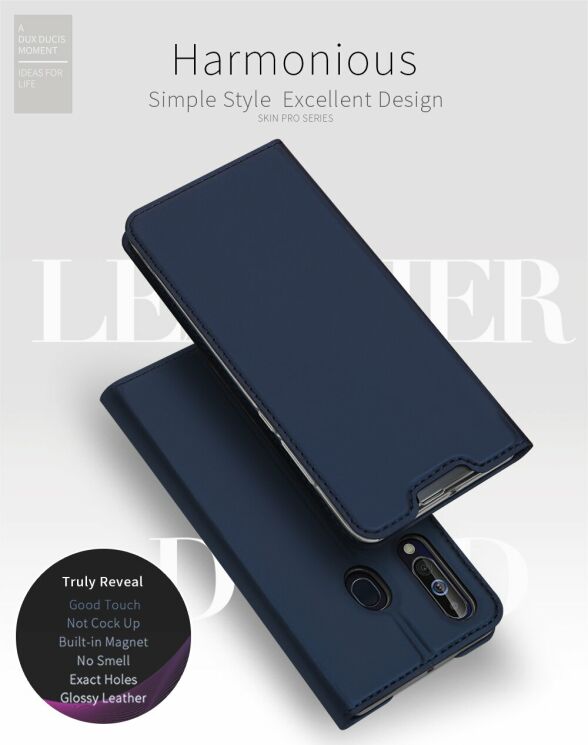 Чохол-книжка DUX DUCIS Skin Pro для Samsung Galaxy M40 / A60 (A605) - Dark Blue: фото 8 з 19