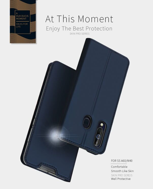 Чохол-книжка DUX DUCIS Skin Pro для Samsung Galaxy M40 / A60 (A605) - Dark Blue: фото 12 з 19