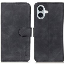 Чехол-книжка KHAZNEH Retro Wallet для Apple iPhone 17 - Black: фото 1 из 9