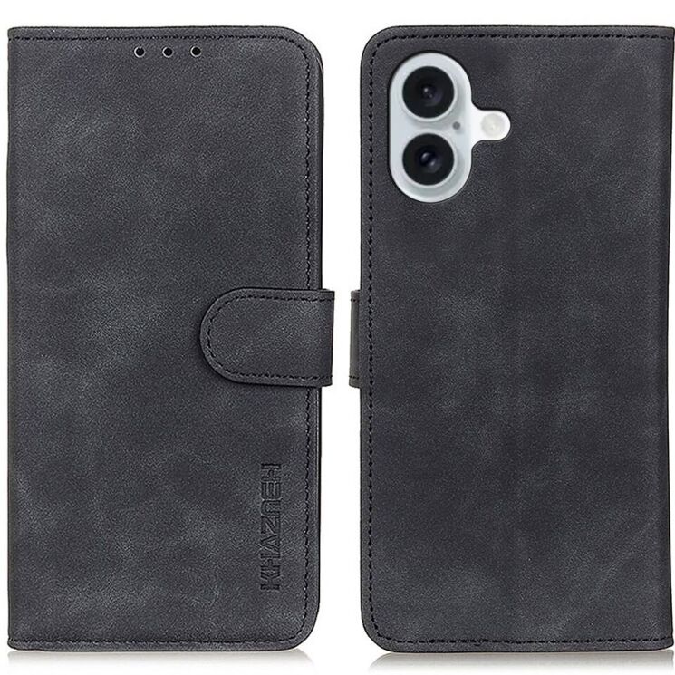 Чехол-книжка KHAZNEH Retro Wallet для Apple iPhone 17 - Black: фото 1 из 9
