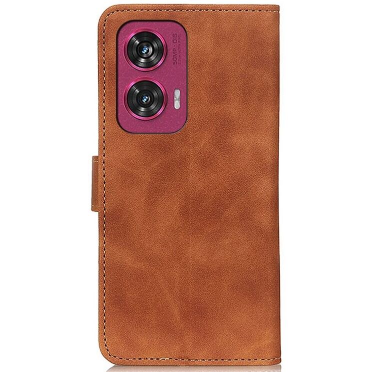 Чехол-книжка KHAZNEH Retro Wallet для Motorola Edge 50 Fusion - Brown: фото 5 из 9