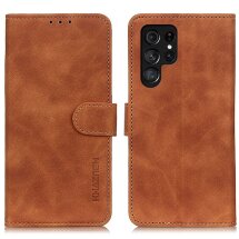 Чехол-книжка KHAZNEH Retro Wallet для Samsung Galaxy S25 Ultra (S938) - Brown: фото 1 из 8