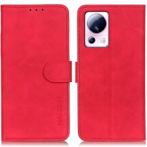 Чохол-книжка KHAZNEH Retro Wallet для Xiaomi 13 Lite - Red: фото 1 з 9