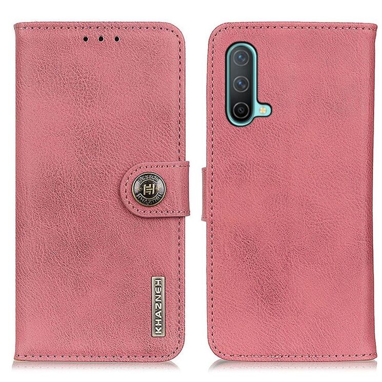 Чохол-книжка із застібкою KHAZNEH Wallet Cover для OnePlus Nord CE - Pink: фото 1 з 10