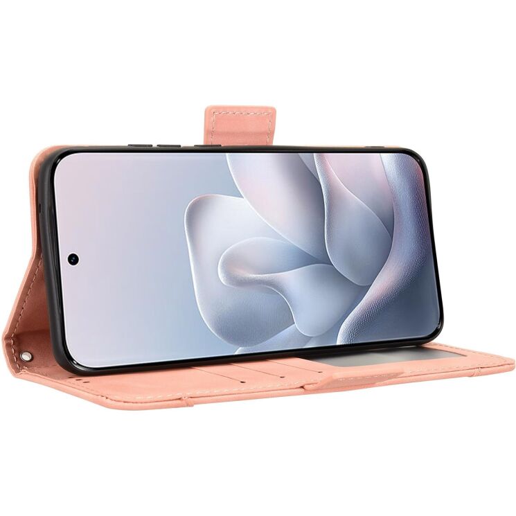 Чехол-книжка с карманами Deexe Wallet Stand для Motorola Edge 70 Fusion - Pink: фото 6 из 15