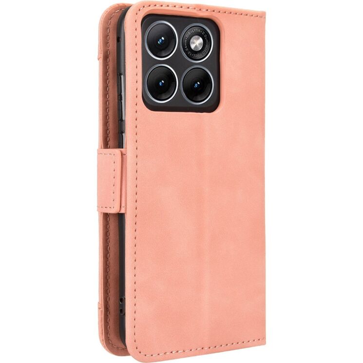 Чехол-книжка с карманами Deexe Wallet Stand для Motorola Edge 70 Fusion - Pink: фото 7 из 15