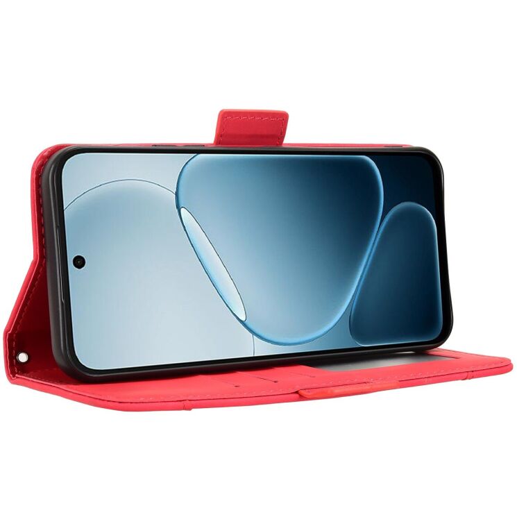 Чохол-книжка з кишеньками Deexe Wallet Stand для OPPO A6x - Red: фото 5 з 16