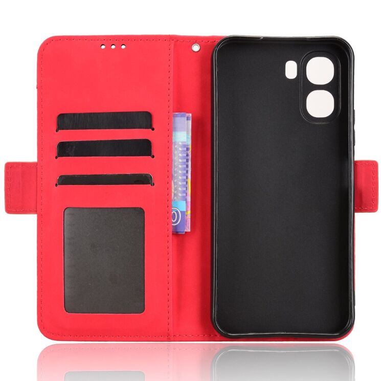 Чохол-книжка з кишеньками Deexe Wallet Stand для OPPO A6x - Red: фото 3 з 16