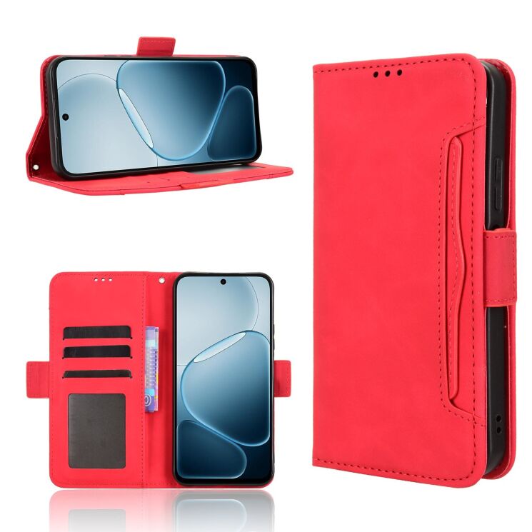 Чохол-книжка з кишеньками Deexe Wallet Stand для OPPO A6x - Red: фото 7 з 16