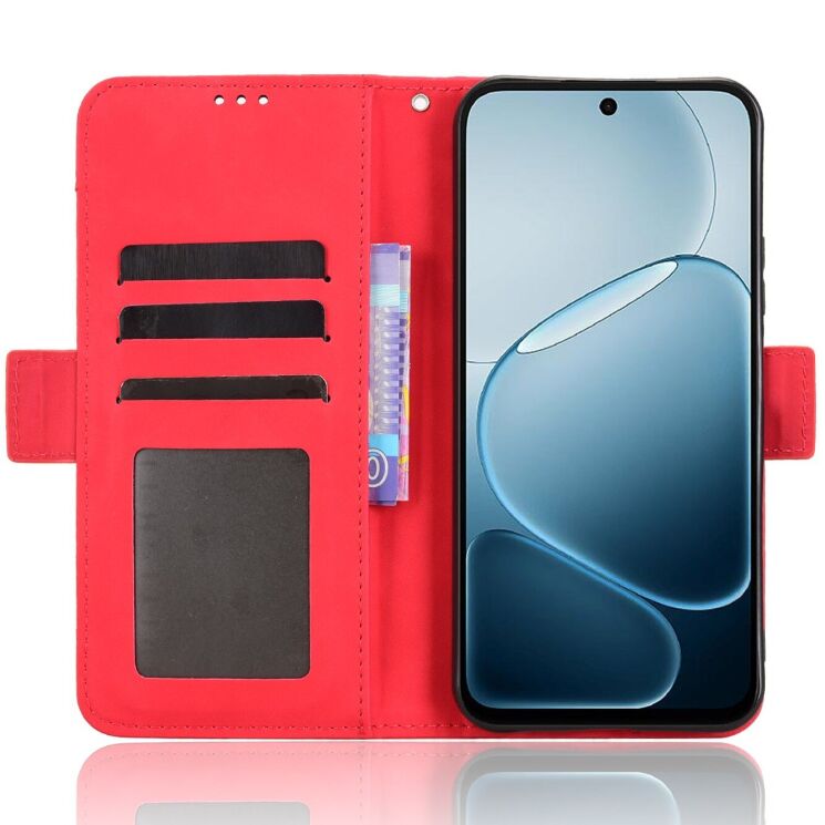 Чохол-книжка з кишеньками Deexe Wallet Stand для OPPO A6x - Red: фото 4 з 16