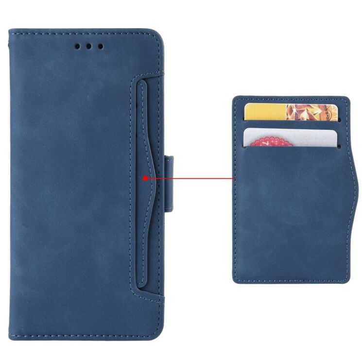 Чехол-книжка с карманами Deexe Wallet Stand для OPPO Reno 16 / 16 Pro - Blue: фото 2 из 17