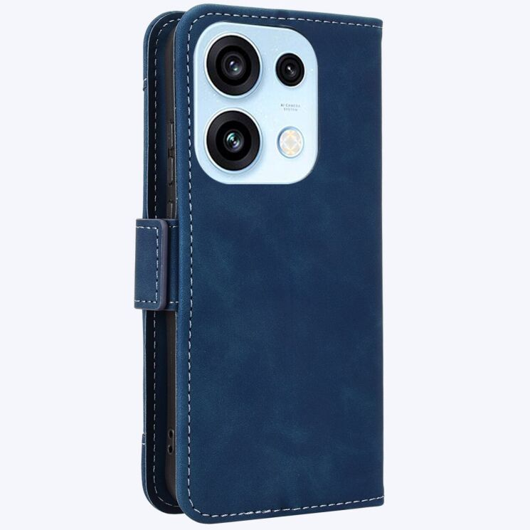 Чехол-книжка с карманами Deexe Wallet Stand для OPPO Reno 16 / 16 Pro - Blue: фото 7 из 17