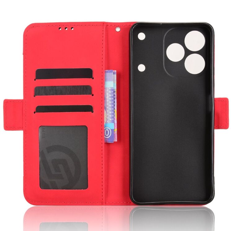 Чохол-книжка з кишеньками Deexe Wallet Stand для Realme Note 80 - Red (412402R) Чохол-книжка з кишеньками Deexe Wallet Stand для Realme Note 80 - Red: фото 4 з 15