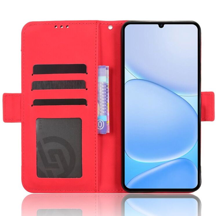 Чохол-книжка з кишеньками Deexe Wallet Stand для Realme Note 80 - Red (412402R) Чохол-книжка з кишеньками Deexe Wallet Stand для Realme Note 80 - Red: фото 5 з 15