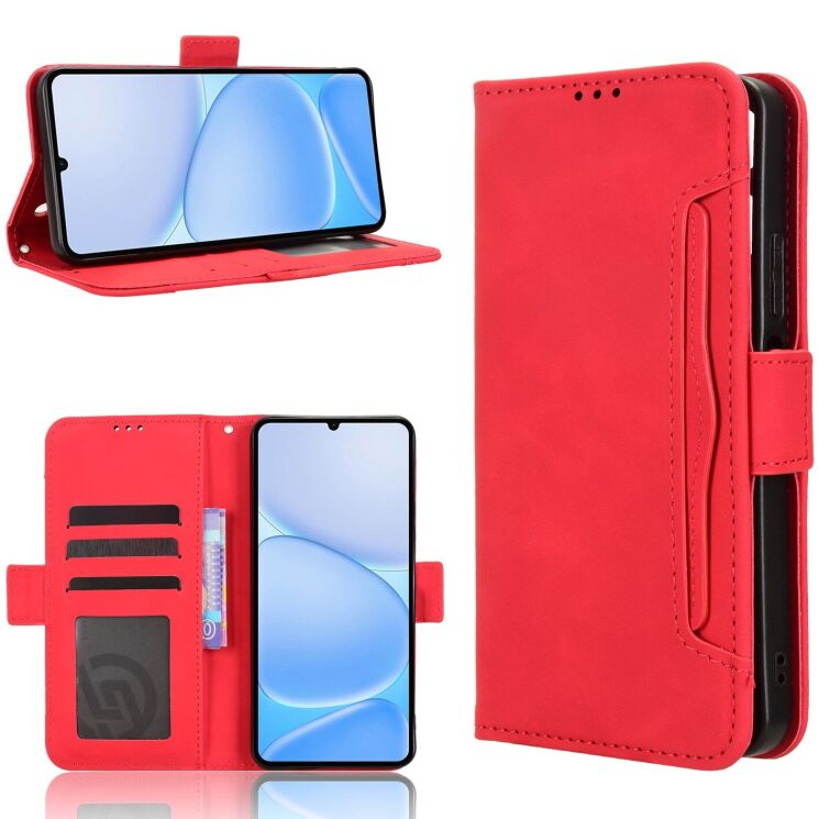 Чохол-книжка з кишеньками Deexe Wallet Stand для Realme Note 80 - Red (412402R) Чохол-книжка з кишеньками Deexe Wallet Stand для Realme Note 80 - Red: фото 8 з 15