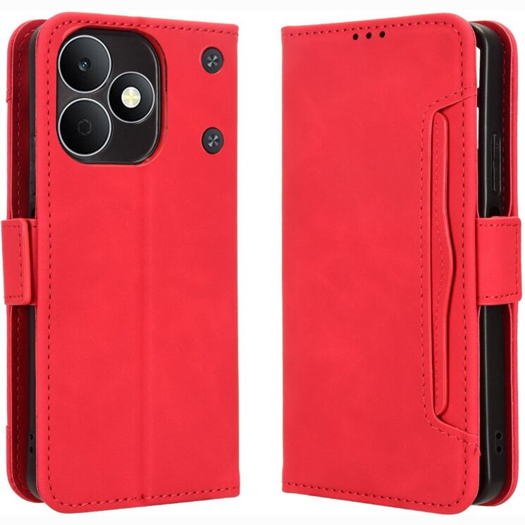 Чохол-книжка з кишеньками Deexe Wallet Stand для Realme Note 80 - Red (412402R) Чохол-книжка з кишеньками Deexe Wallet Stand для Realme Note 80 - Red: фото 1 з 15