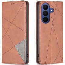 Чехол-книжка с карманами UniCase Geometric Pattern для Samsung Galaxy A37 (A376) - Brown: фото 1 из 10