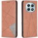 Чехол-книжка с карманами UniCase Geometric Pattern для Xiaomi Redmi Note 15 Pro Plus / Poco M8 Pro 5G - Brown (404729Z). Фото 1 из 10