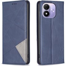 Чехол-книжка с карманами UniCase Geometric Pattern для Xiaomi Redmi Note 17 - Blue: фото 1 из 10
