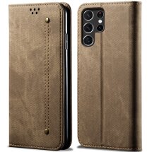 Чехол-книжка с карманами UniCase Jeans Wallet для Samsung Galaxy S26 Ultra (S948) - Khaki: фото 1 из 6